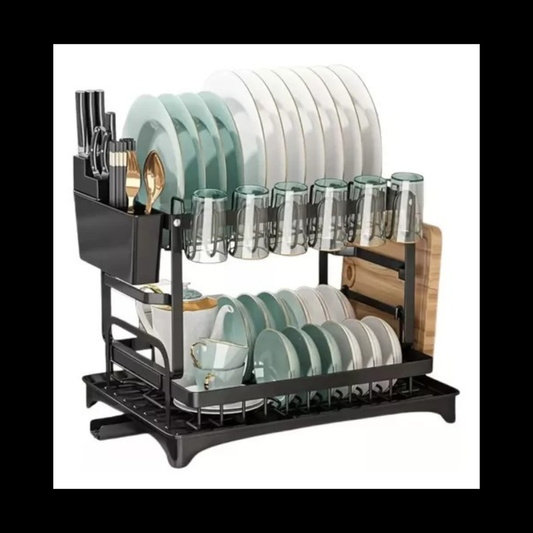 🧼 Estante Organizador y Escurridor de Platos 4 en 1 – Ahorra Espacio y Mantén tu Cocina Impecable